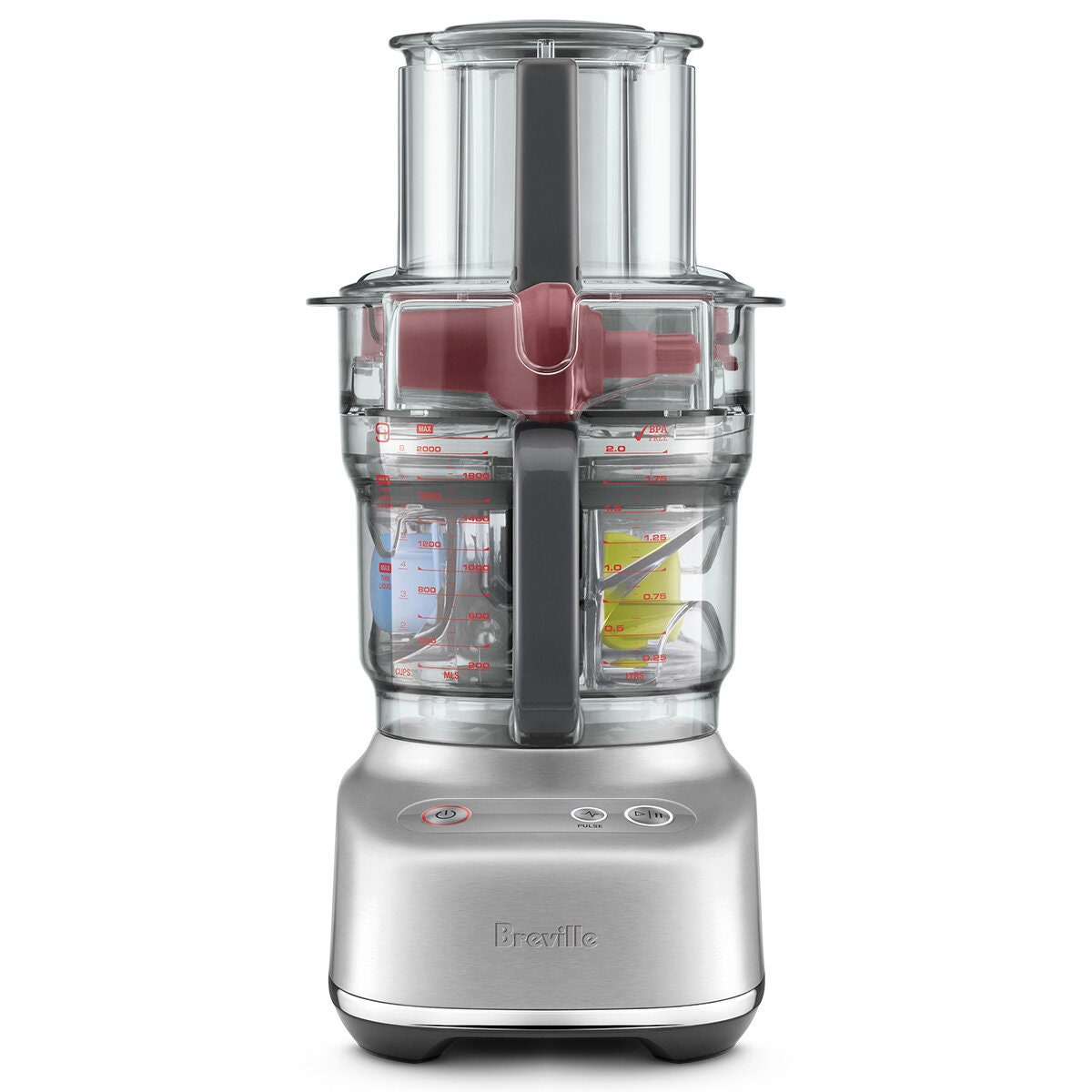 Breville the Paradice 9 food processor - Paradice Kit dicing, 605W, brushed stainless steel - BFP638BSS
