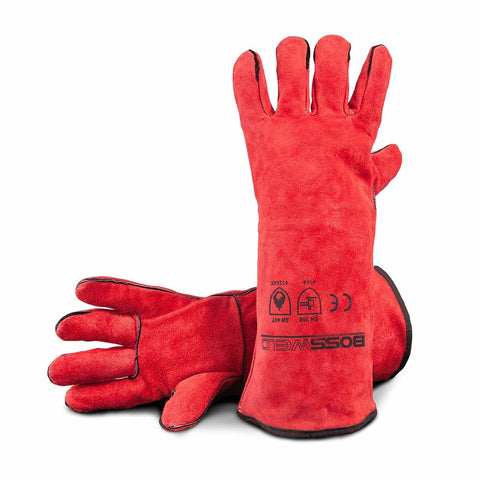 Bossweld Welding Gloves - Left Hand - 40cm - Leather - Heavy Duty - SuperSaverAU - view 1