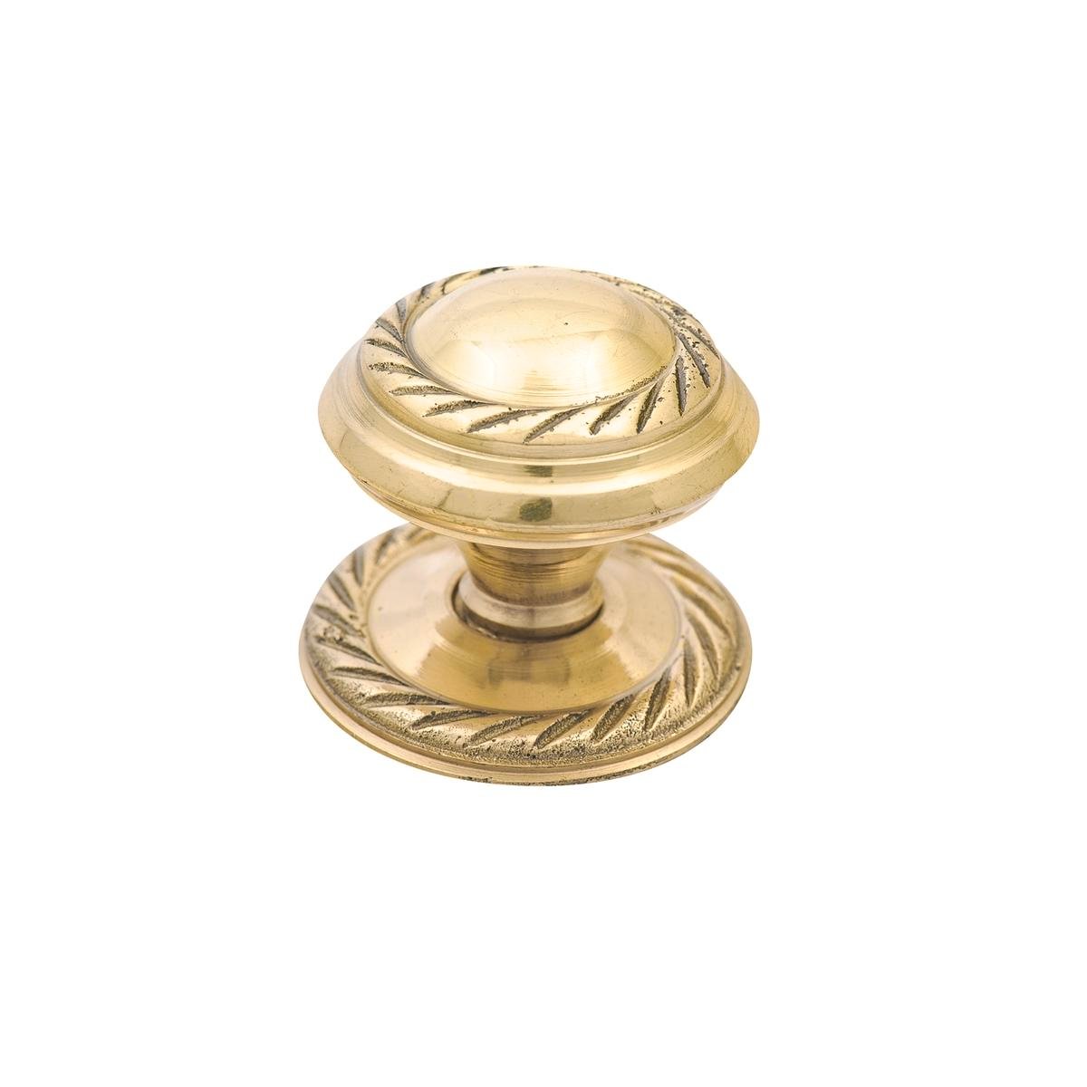Prestige 48mm Georgian Polished Brass Round Knob, Traditional Cabinet Drawer Knob