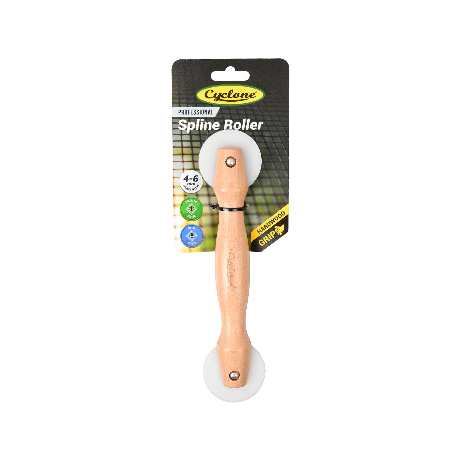 Cyclone Timber Handle Spline Roller for Metal & Synthetic Flyscreens