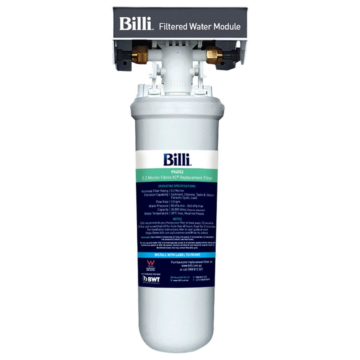 Billi Home FT still filtered water round slimline dispenser - gun metal grey finish, 6 star WELS - 911000RGM