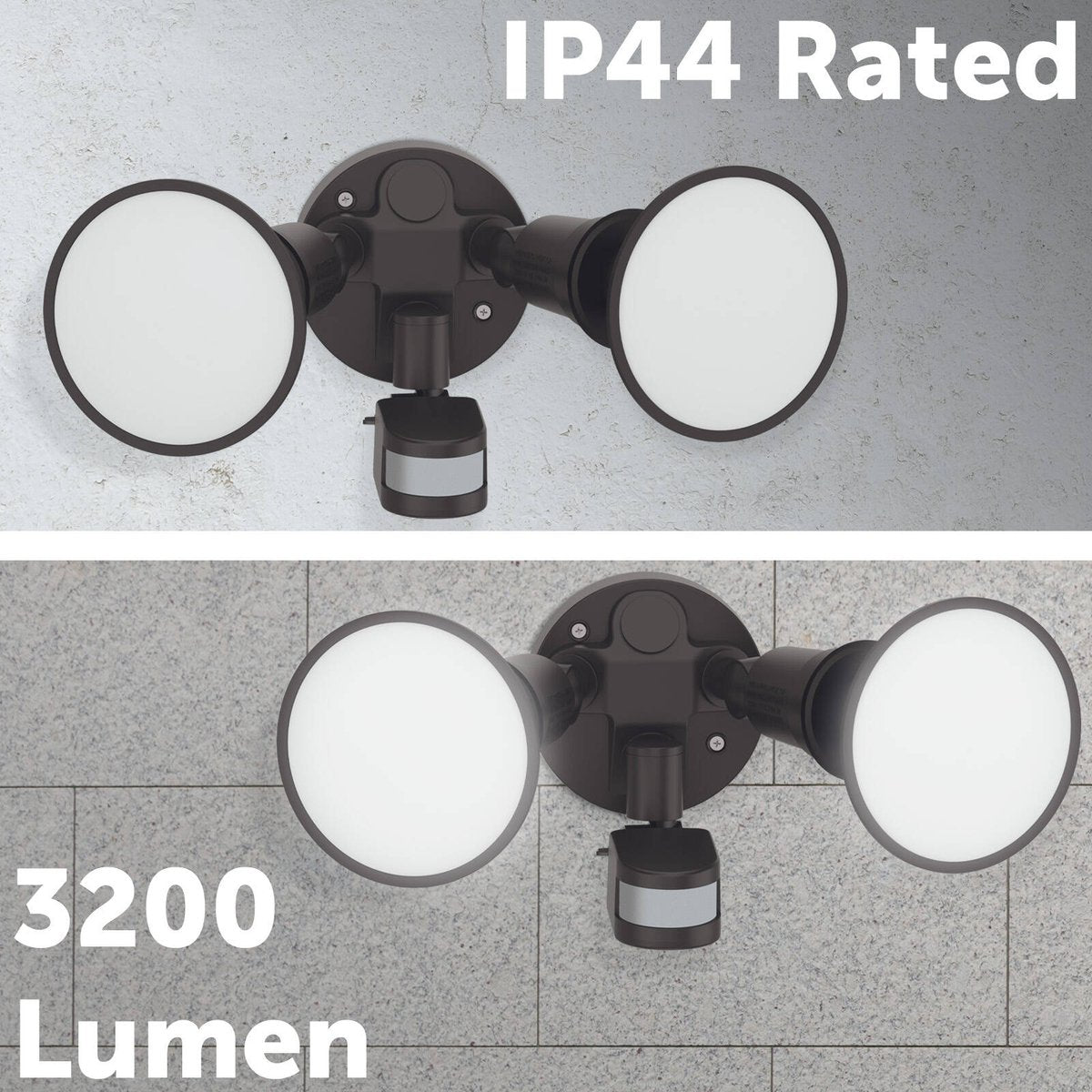 Arlec 30W DIY Twin LED PAR38 Security Flood Light - PIR Motion Sensor - 3200 Lumens - IP44 Weather Rated - SuperSaverAU - view 3
