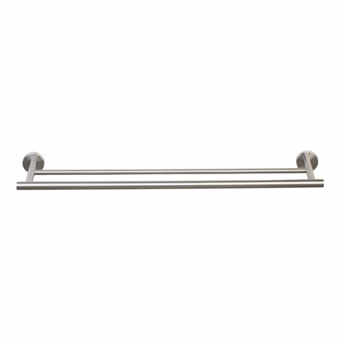 Barelli Toscana Double Towel Bar 90cm Satin Nickel Stainless Steel 2 Rail