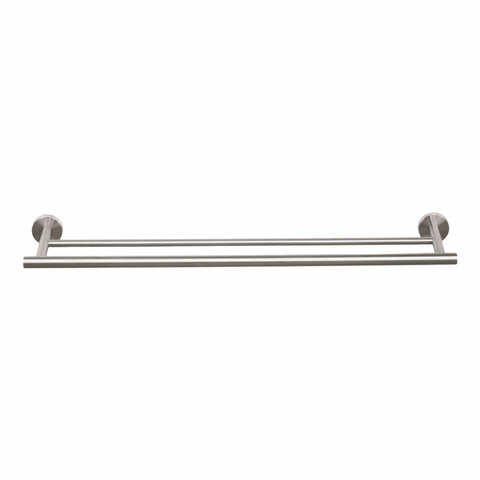Barelli Toscana Double Towel Bar 90cm Satin Nickel Stainless Steel 2 Rail