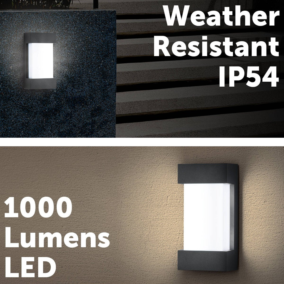 Arlec Sutton 19W LED Aluminium Bunker Light IP Outdoor ABL371BK
