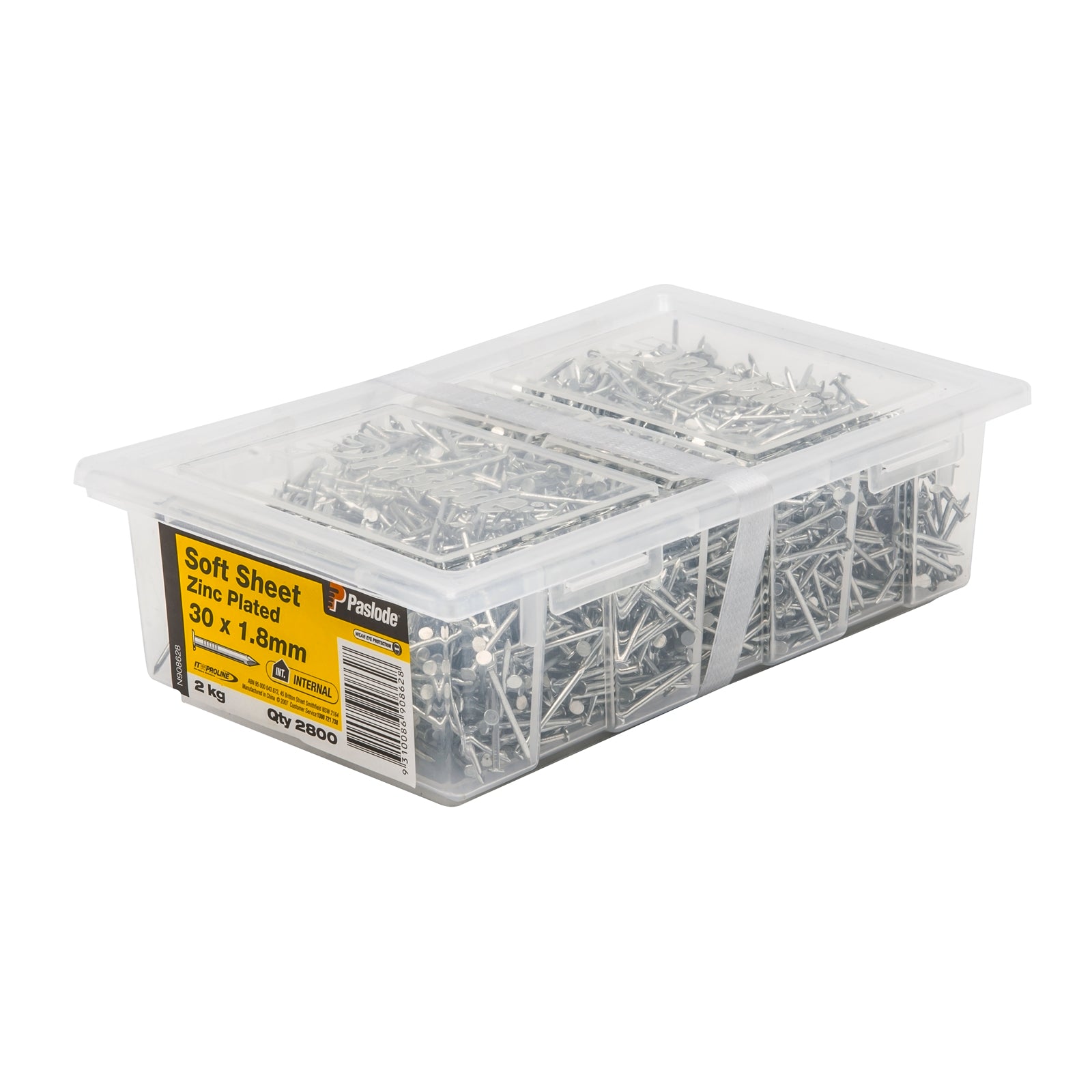 Paslode Soft Sheet Nails 30 x 1.8mm Zinc Plated 2kg 2800 Pack