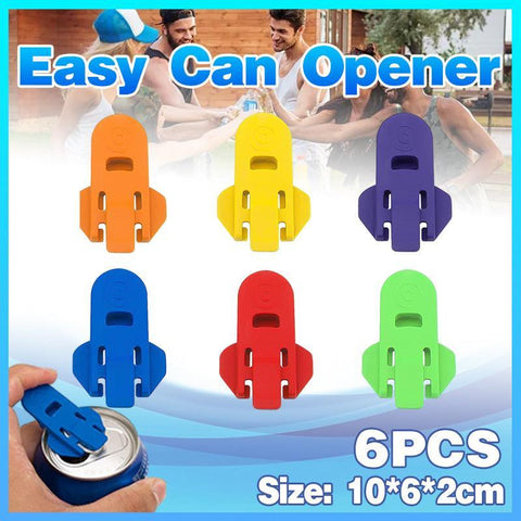 Easy Can Opener 6 Pack - Portable Drink Tab Opener and Beverage Cover
