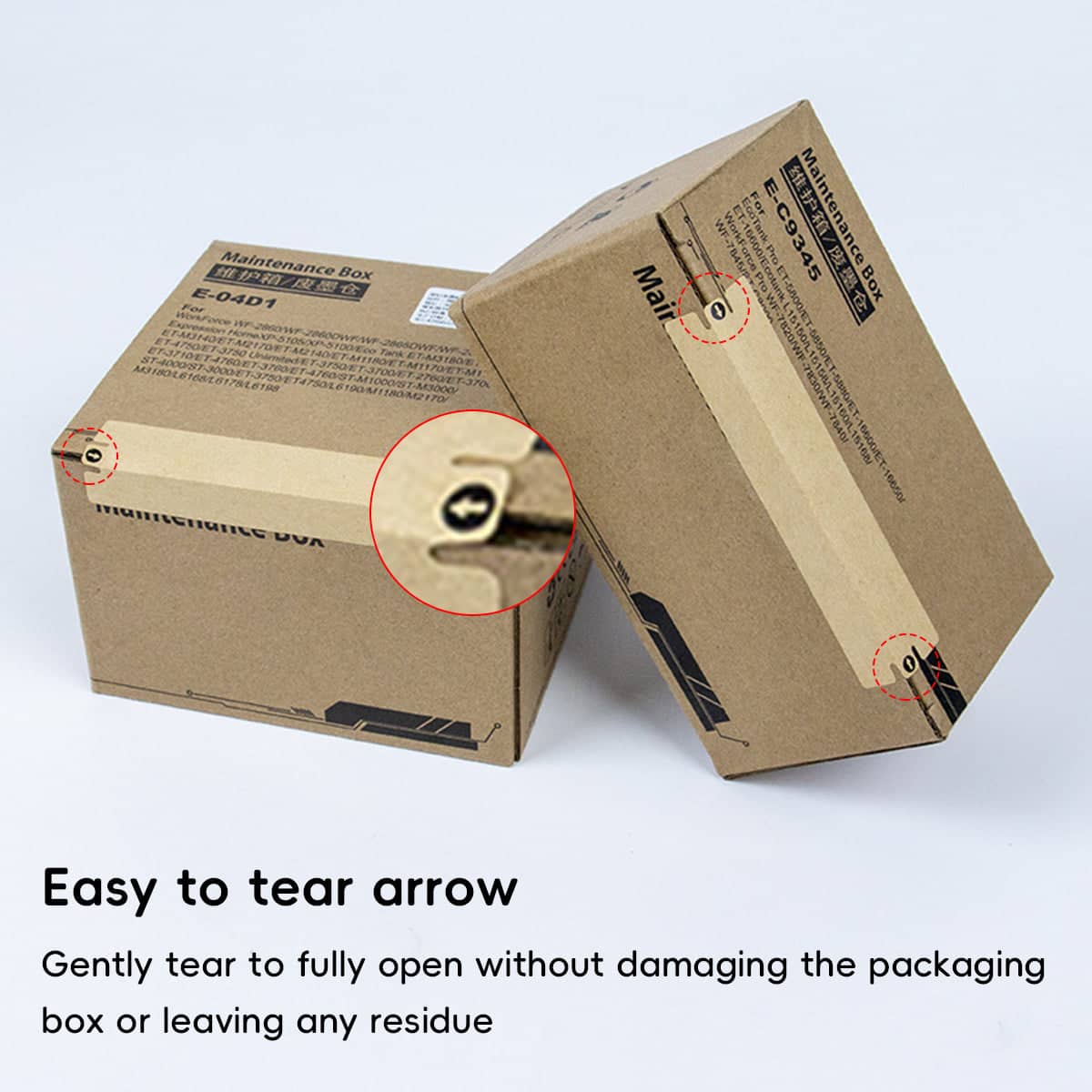 Easy Tear Box Sealing Labels, 10 x 3 cm - White, 1 Pack - view 5
