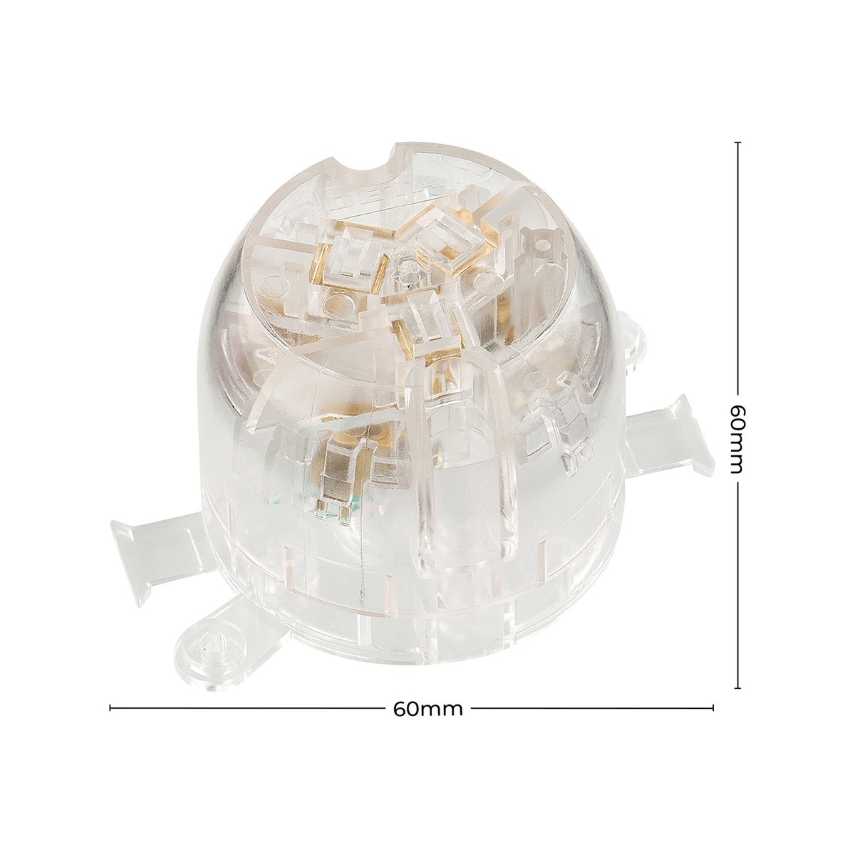 DETA 10A Miniature Plug Base, White Polycarbonate, 250V, 10 Pack (6209BT)