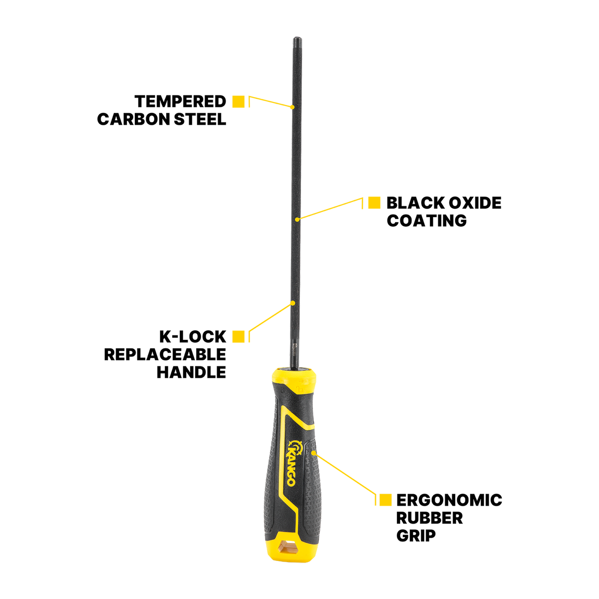 Kango 200 x 4mm Round Chainsaw File with Removable K-Lock Handle