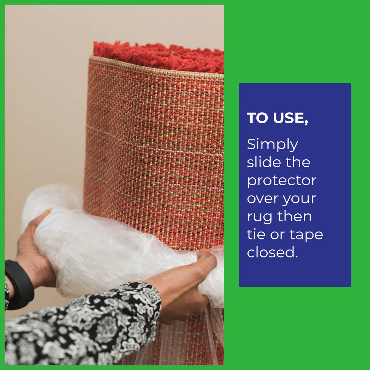 Packz Clear Plastic Rug Storage Bag 660 x 3300mm