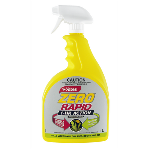 Yates Zero Rapid 1 Hour Action Weed Killer 1L - Ready to Use, Non-Selective