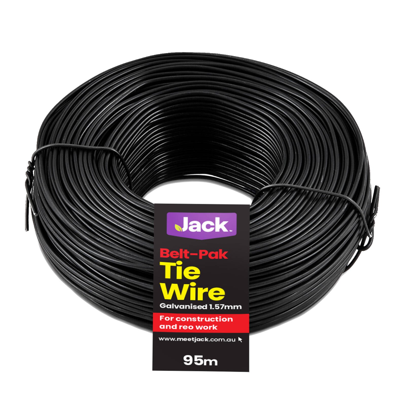 Jack Annealed Tie Wire Belt Pack 1.57mm x 95m Black