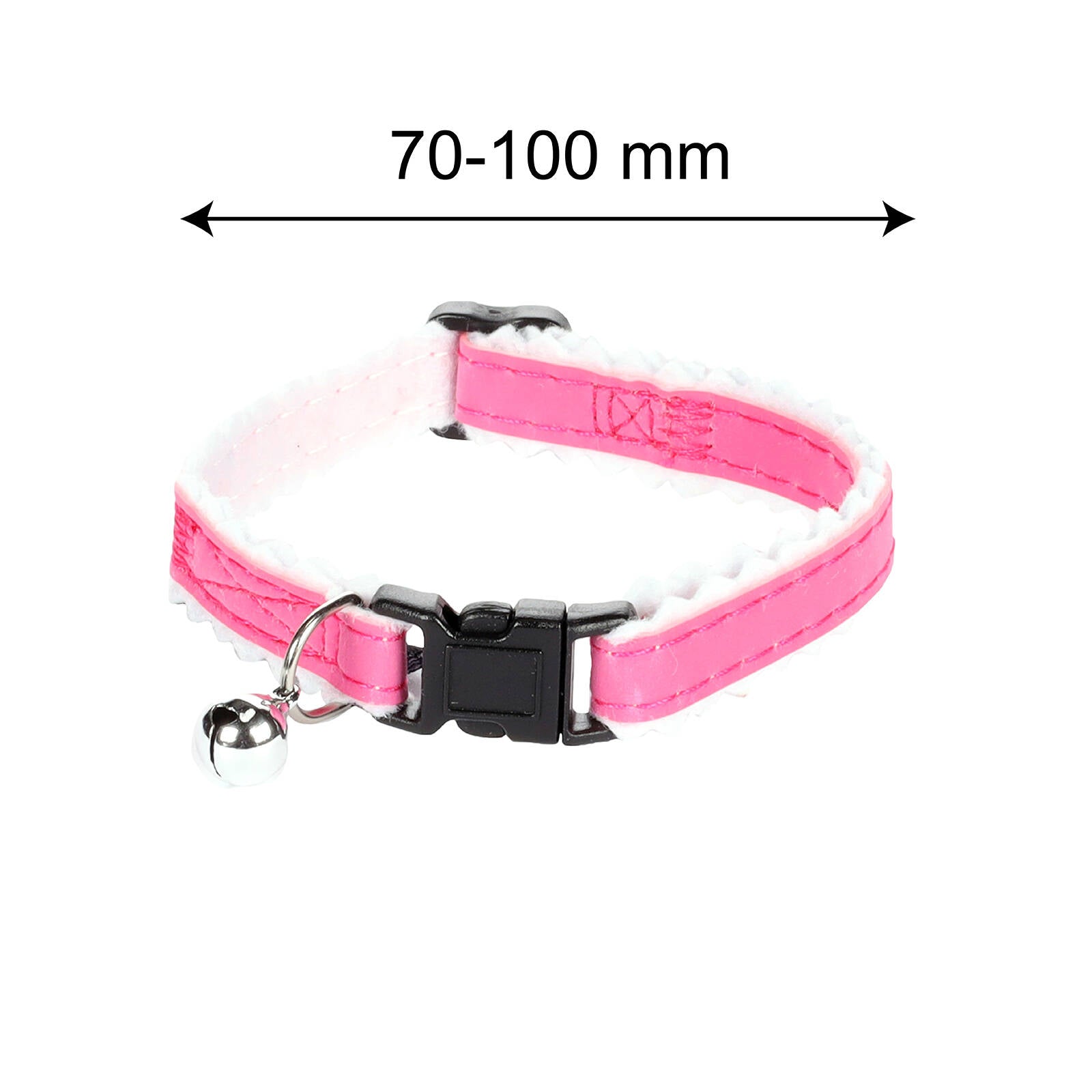 Flamingo Ziggi Lined Bright Cat Collar 20-30cm, Adjustable with Quick-Release Buckle, 5 Assorted Colours