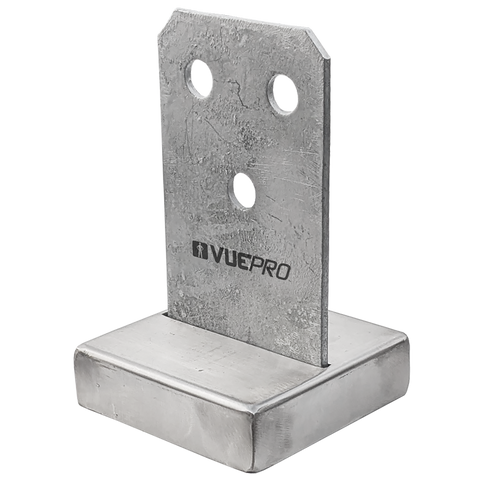 Vuepro 90mm Galvanised Concealed Bolt Down Post Support - Durable Steel - SuperSaverAU - view 1