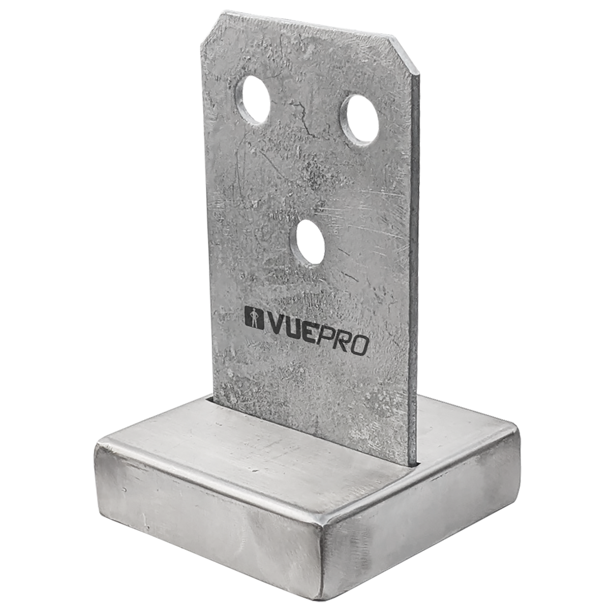VUEPRO 90mm Galvanised Concealed Bolt Down Post Support Kit