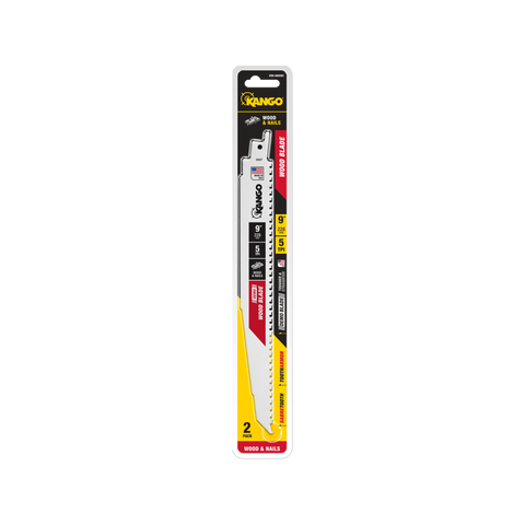 Kango Demo Wood Recip Saw Blade 228mm 5 TPI Bi-Metal Nail-Embedded Lumber 2 Pack