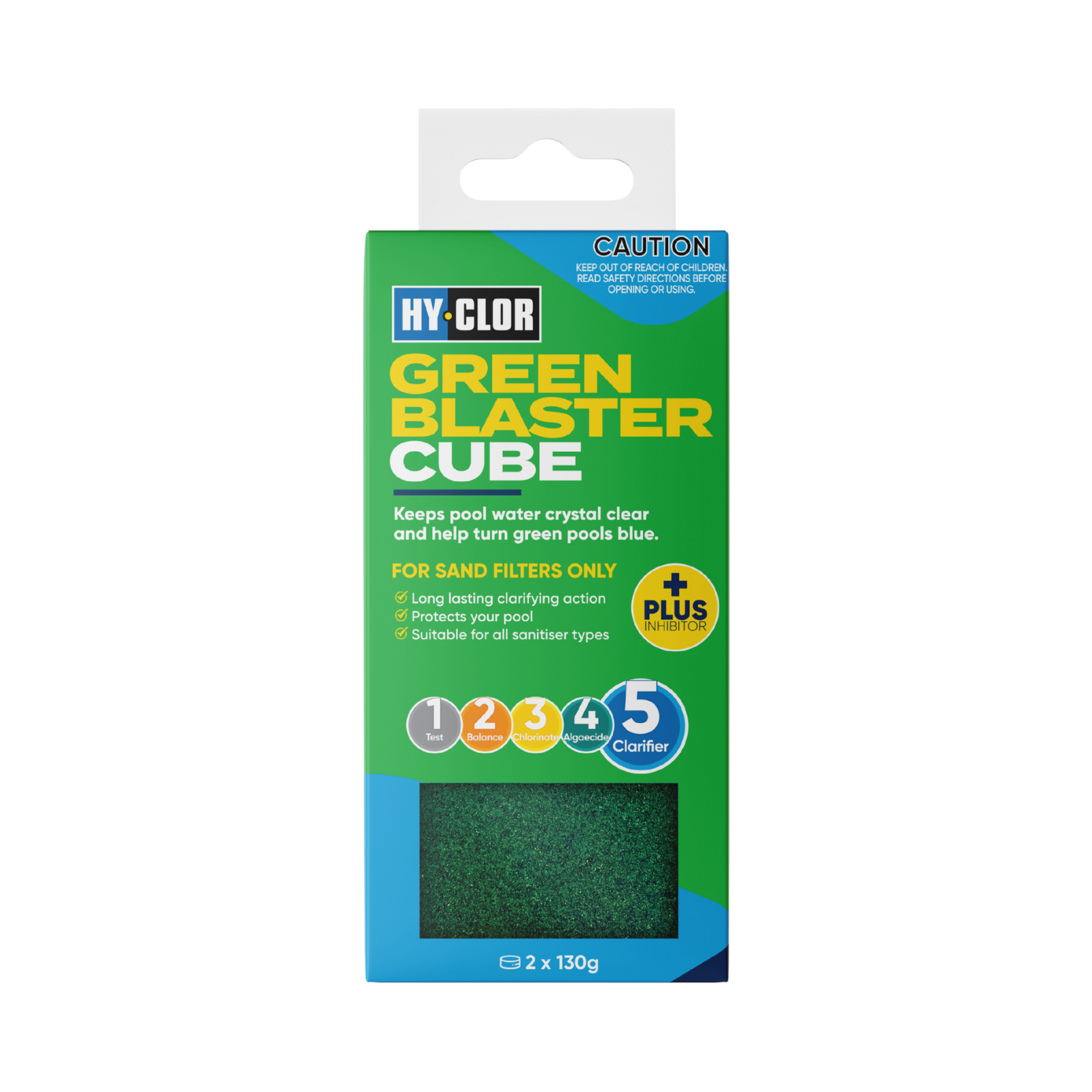 Hy-Clor Green Blaster Cube Plus Inhibitor 2 Pack Water Soluble Gel