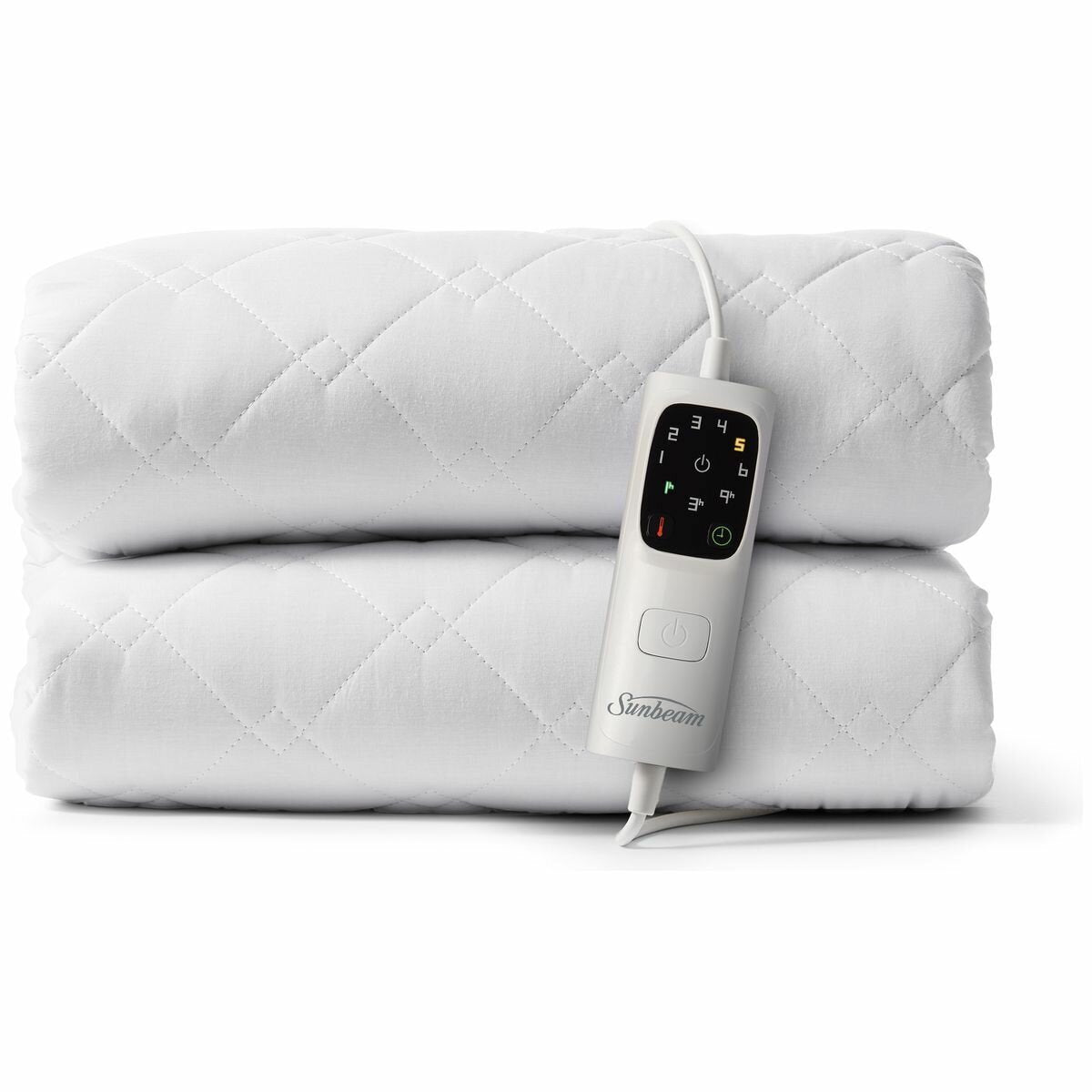 Sunbeam Sleep Perfect Quilted Single Electric Blanket - Antibacterial Treatment, Six Heat Settings - BLQ6421