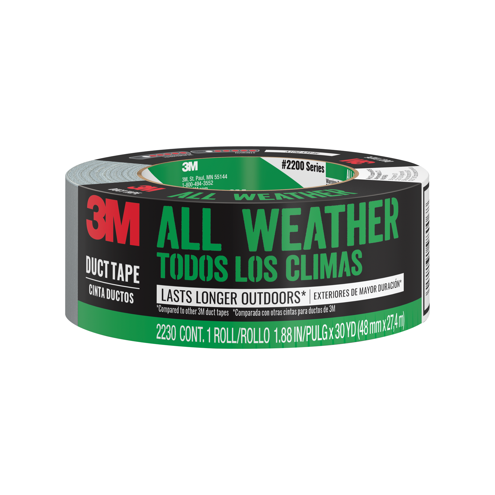 3M 48mm x 22.8m Silver All Weather Duct Tape
