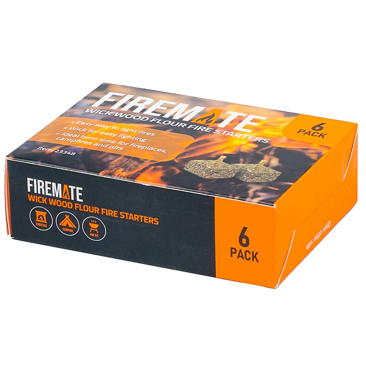 Firemate Wick Wood Flour Fire Starters - 6 Pack - Easy Lighting - Non-Toxic - SuperSaverAU - view 2