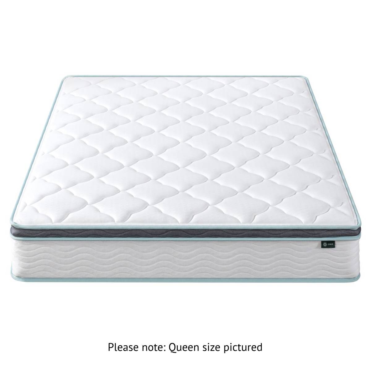 Zinus Queen 25cm Deluxe Bonnell Inner Spring Mattress - Euro Top - CertiPUR-US Foam - AU-MSSAO1ZC-10Q