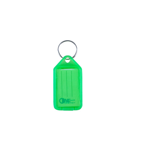 Key Essentials Assorted Fluro Colour Key Tag - Writable, Plastic & Steel