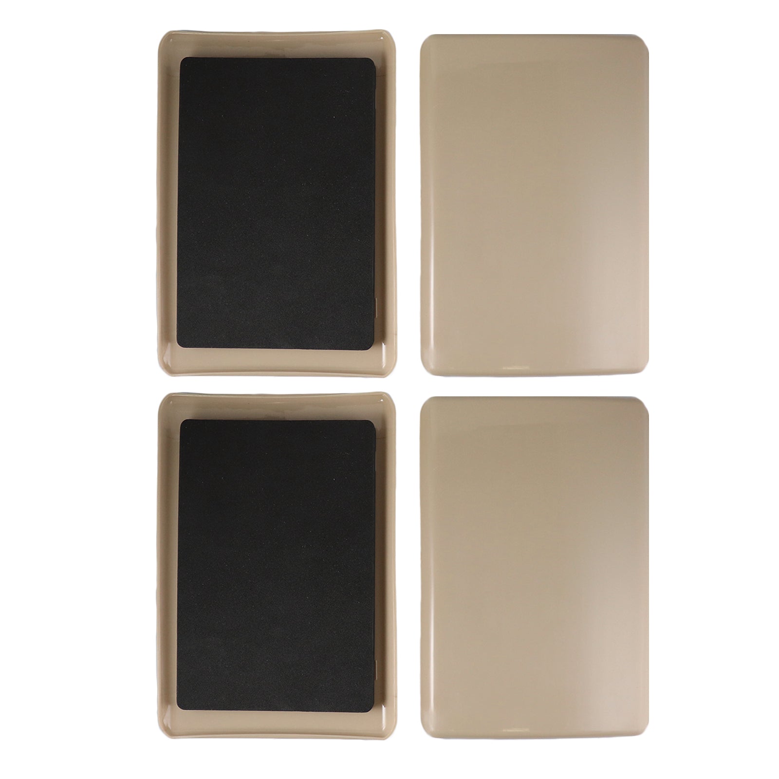 Surface Gard 200 x 150mm Brown Rectangle Plastic Furniture Slide Glide - 4 Pack