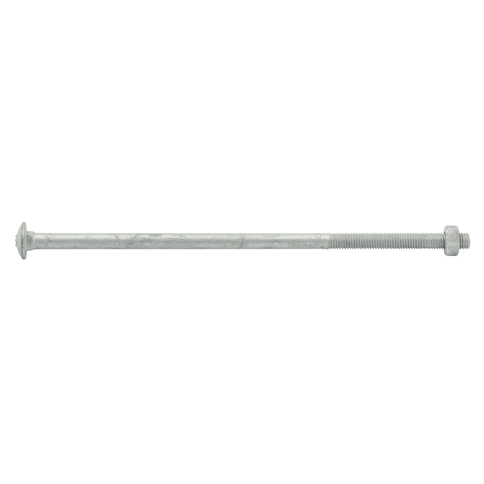 Zenith M10 x 260mm Hot Dipped Galvanised Cup Head Bolt and Nut - 4.6 Grade Steel, Each