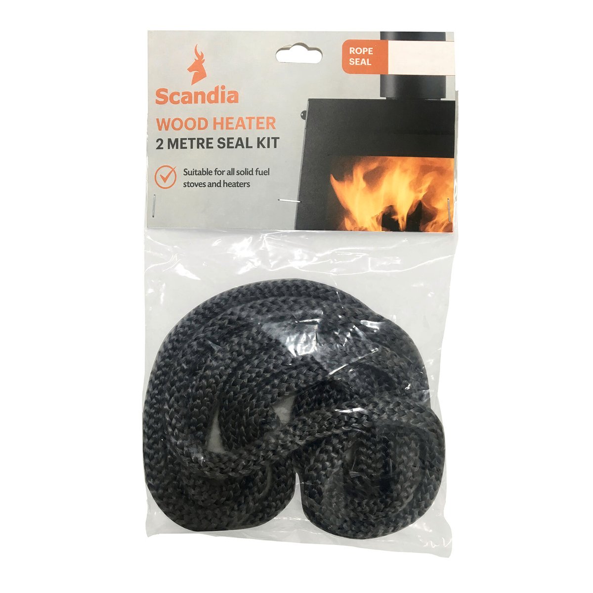 Scandia 2m Fibreglass Rope Seal 12mm Black