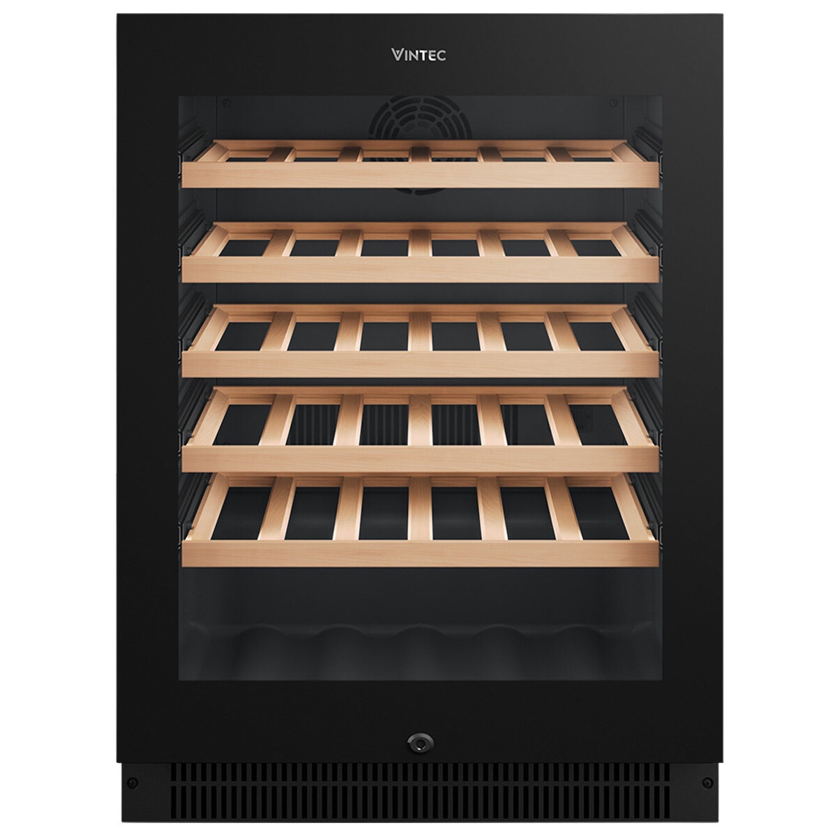 Vintec 41 Bottle Single Zone Wine Fridge - UV-Resistant Glass Door, Inverter Compressor - VWS820SCB-X