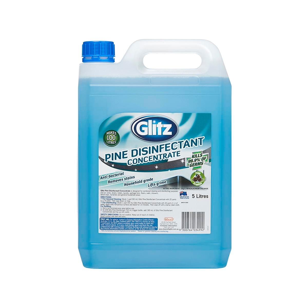 Glitz Pine Disinfectant, 5L Bulk Bottle