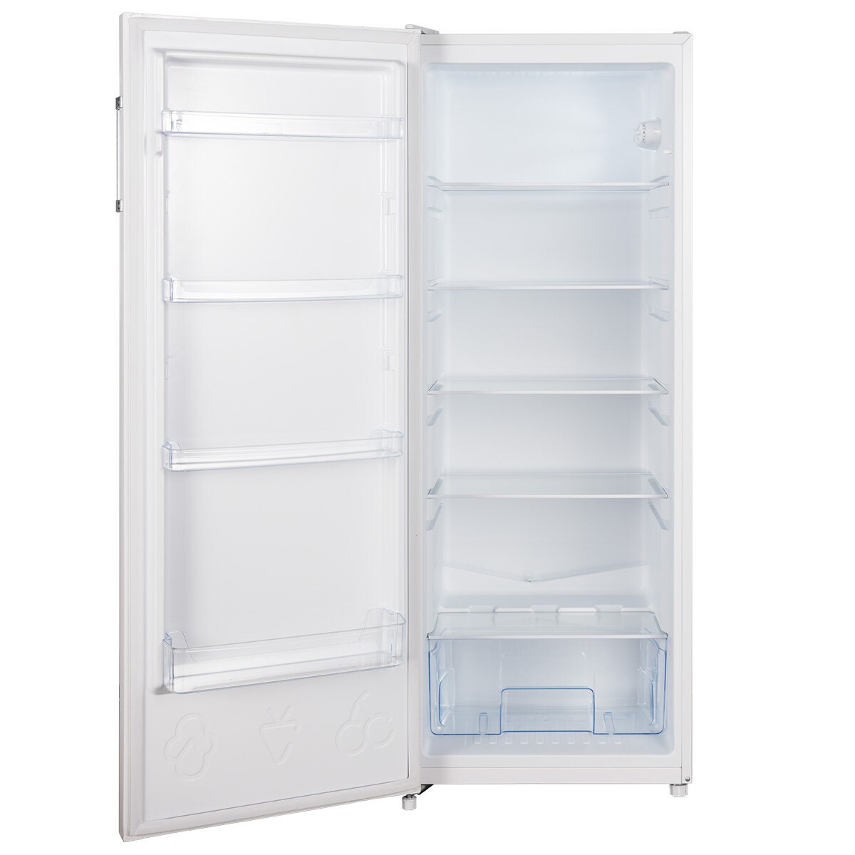 CHiQ 241L Upright Fridge - White, Reversible Door, Tempered Glass Shelves, 4.5 Star Energy - CSR241DW