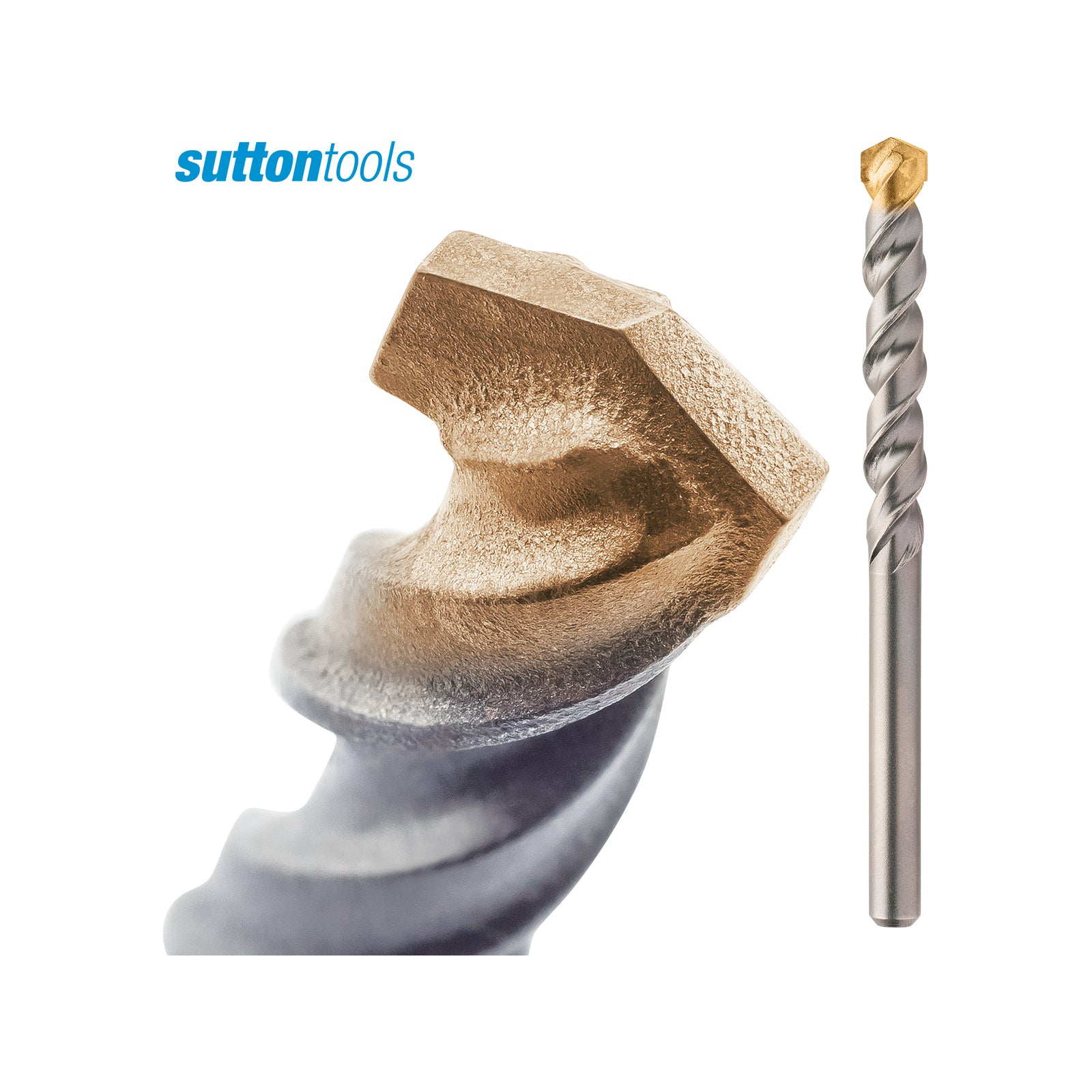 Sutton Tools 13 x 120mm SF TCT Masonry Drill Bit, Carbide Tip for Stone, Brickwork & Concrete