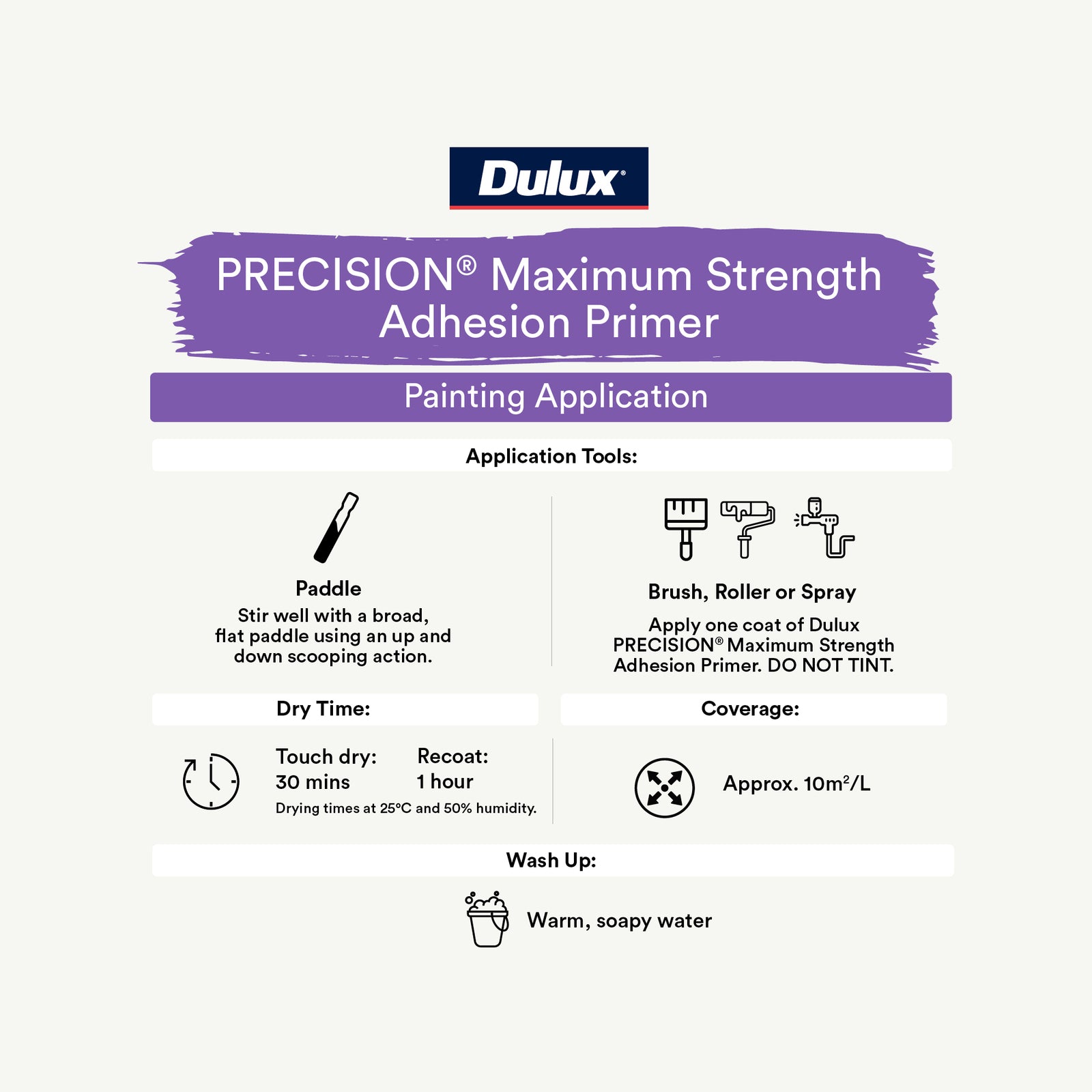 Dulux Precision 4L White Maximum Strength Adhesion Primer Indoor Outdoor