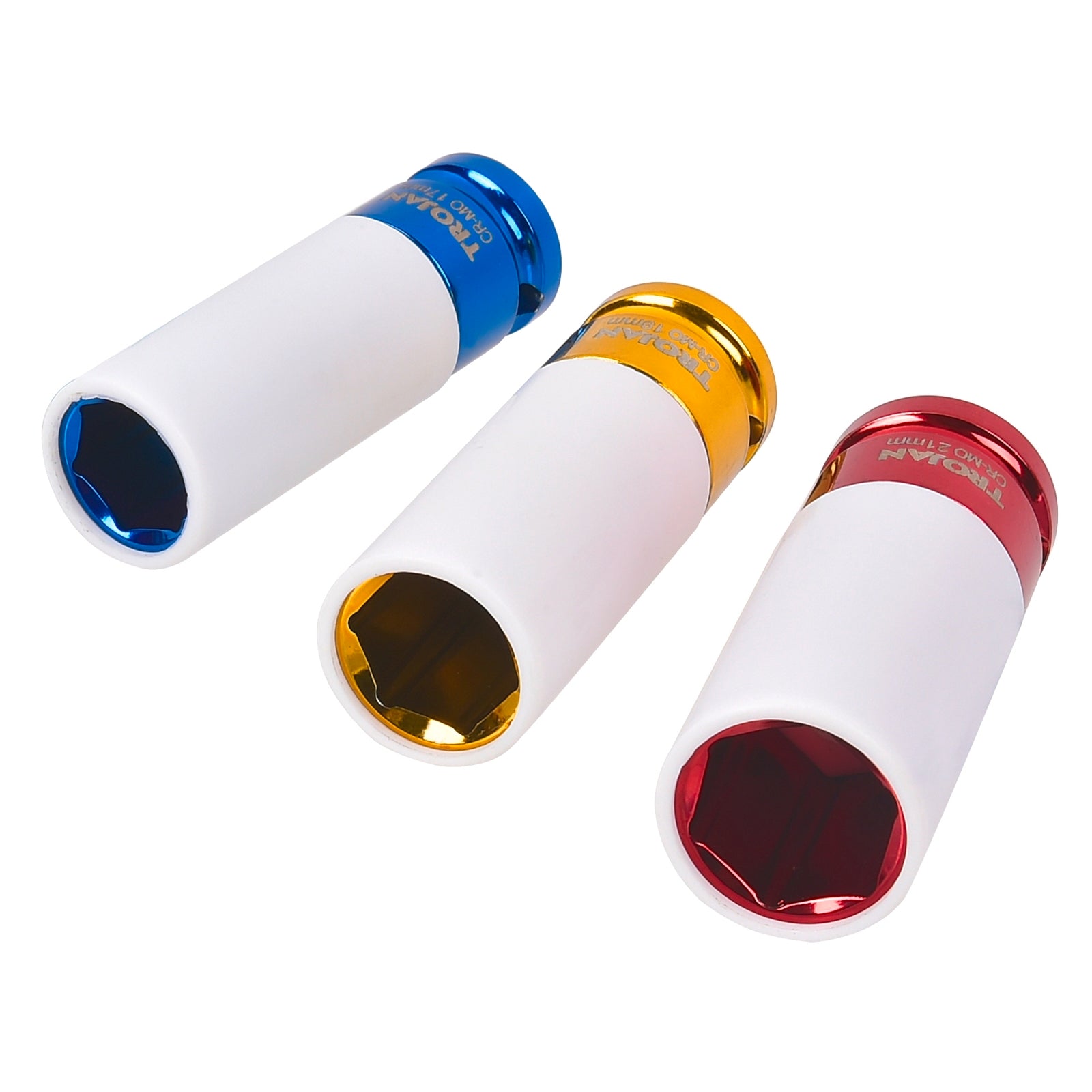 Trojan 1/2in Drive 3 Piece Wheel Nut Impact Socket Set with Case