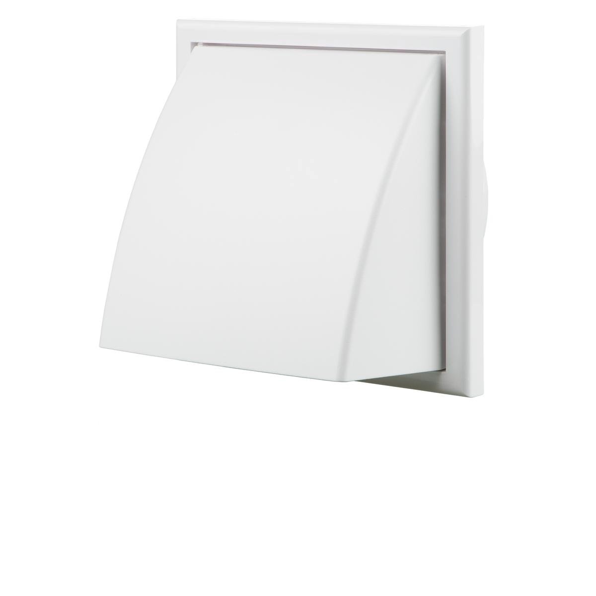 Blauberg 150mm White Weatherproof Exterior Wall Cowl - ABS Plastic Back Draft Stopper