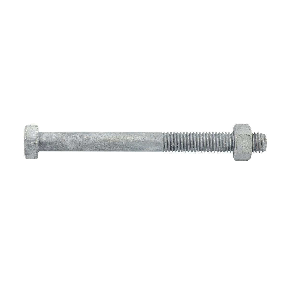 Zenith M8 x 90mm Hot Dipped Galvanised Hex Head Bolt and Nut Each - SuperSaverAU - view 1