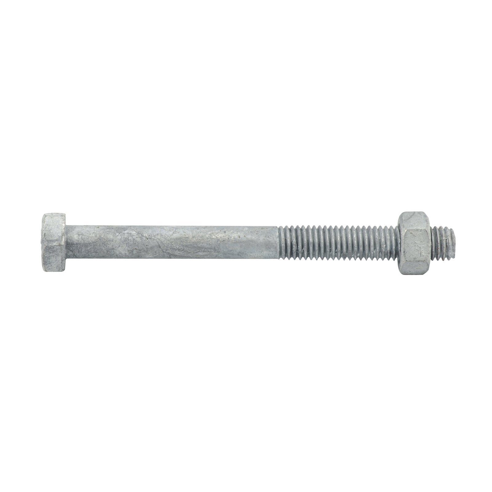 Zenith M8 x 90mm Hot Dipped Galvanised Hex Head Bolt and Nut, 4.6 Grade Steel