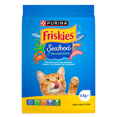 Friskies Adult Seafood Sensations Dry Cat Food 6kg