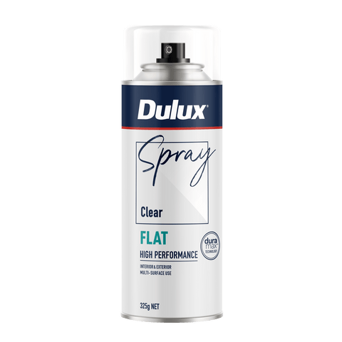 Dulux 325g Clear Flat Spray Paint, Matte Clear Protective Coat, Indoor & Outdoor
