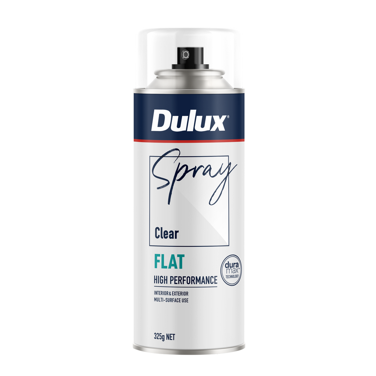 Dulux 325g Clear Flat Spray Paint, Matte Clear Protective Coat, Indoor & Outdoor