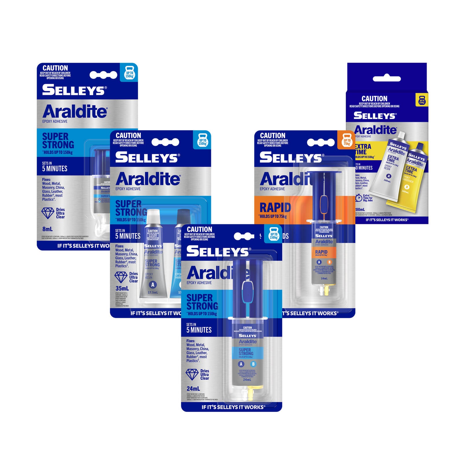 Selleys Araldite Rapid Fast-Setting Epoxy Adhesive Clear 14ml