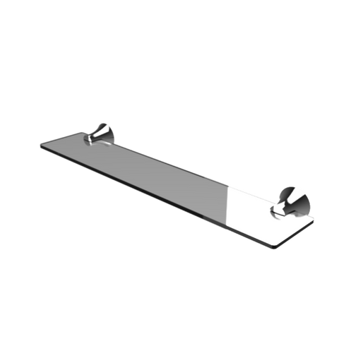 Caroma Elegance 500mm Chrome Glass Shelf, Wall Mount