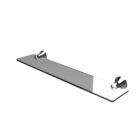 Caroma Elegance 500mm Chrome Glass Shelf, Wall Mount