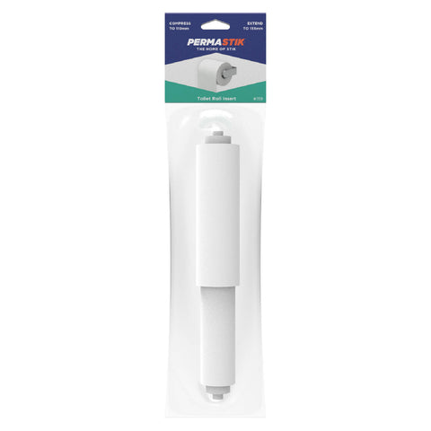 Permastik Adjustable Toilet Roll Holder Insert White Plastic