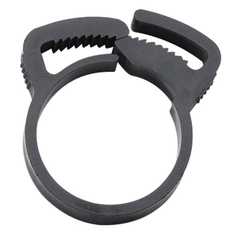 Pope 19mm Locking Clamps 25 Pack - Black Polypropylene Poly Tube Clip, 1000kPa