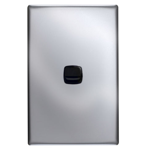 HPM Linea 1 Gang Slim ABS Wall Switch Gun Metal Indoor CDLN770/1BLGL