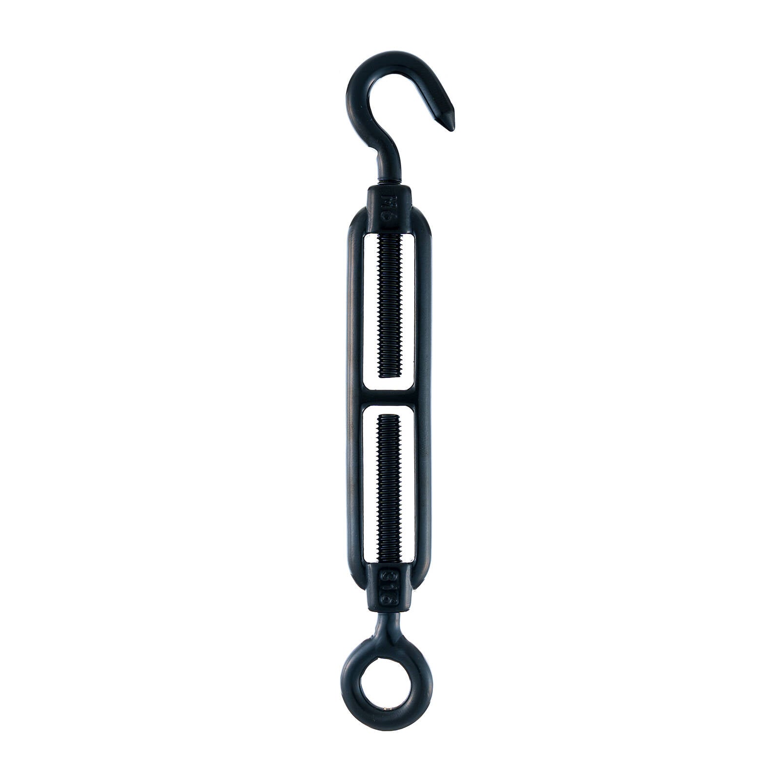 Taskmaster 6mm Black 316 Stainless Steel Turnbuckle Hook & Eye - 6 Pack