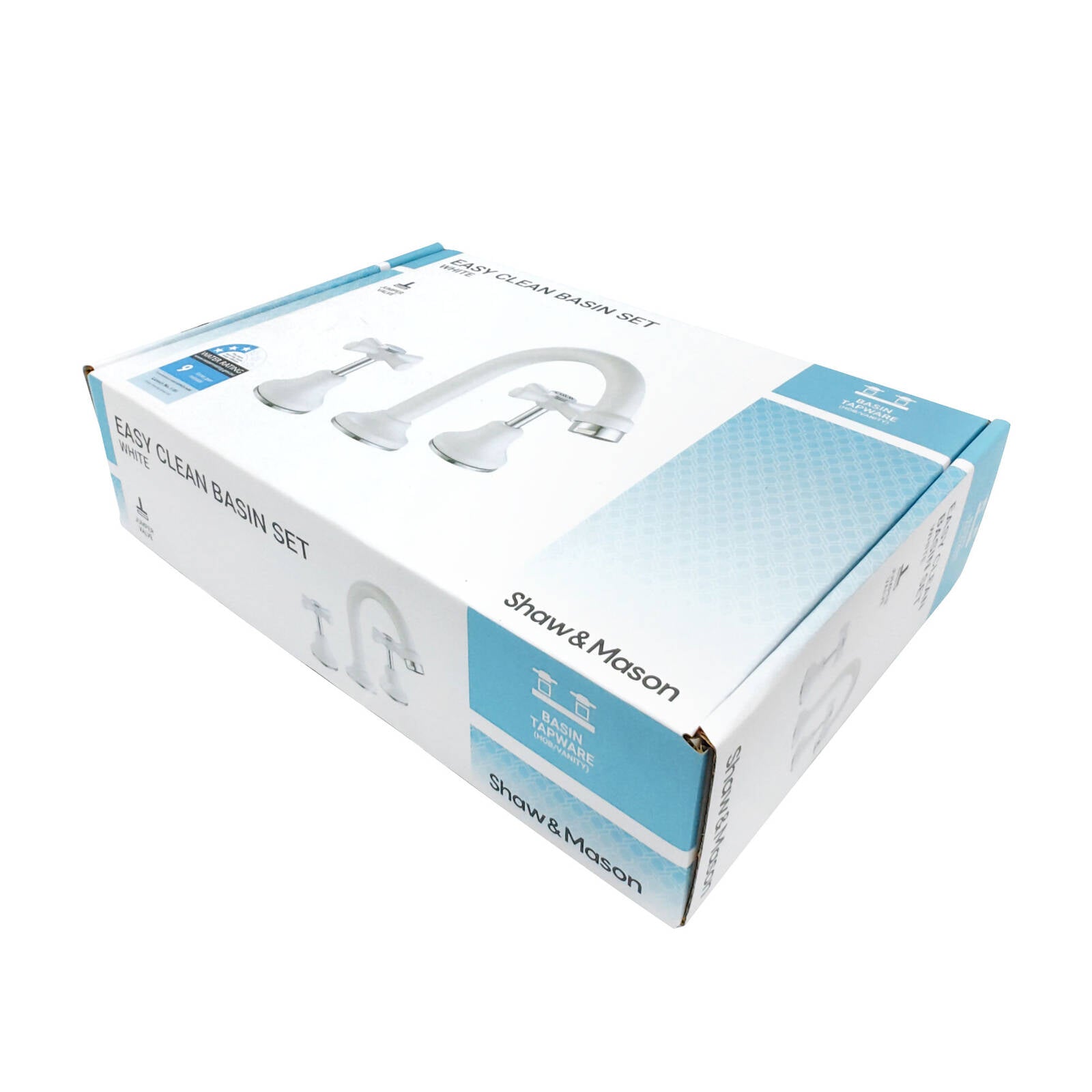 Shaw & Mason White Basin Set - Brass, 9L/min WELS 3 Star